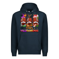 Navy happy hallothanksmas football Premium Hoodie - texasbilliewilder