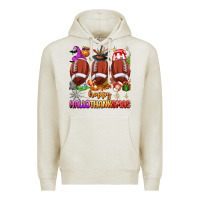 Oatmeal Heather happy hallothanksmas football Premium Hoodie - texasbilliewilder