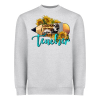 Heather Grey Western Teacher Pencil Heavyweight Sweatshirt - LillyAllenDesigns