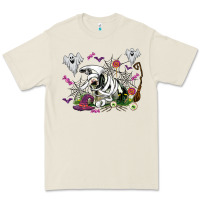 Bone halloween cow and ghosts Premium Tee - AdoDesignShop
