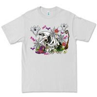 Dove Grey halloween cow and ghosts Premium Tee - AdoDesignShop