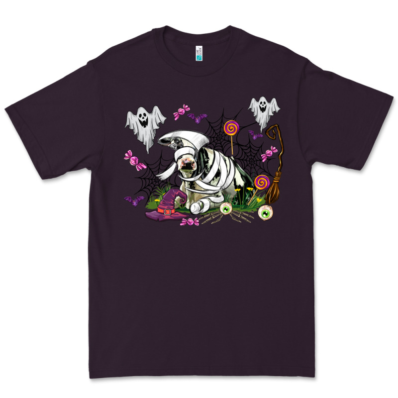 Halloween Cow And Ghosts Premium Tee by AdoDesignShop | Teevron