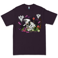 Plum halloween cow and ghosts Premium Tee - AdoDesignShop