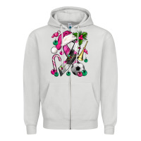 Dove Grey Pink Christmas Breast Cancer Ribbon Soccer Zipper Hoodie - BundleAndBundleShop