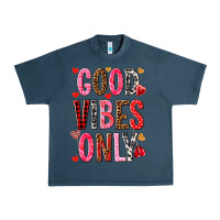 Midnight Navy good vibes only Urban Heavy Tee - NancyCooperArtShop