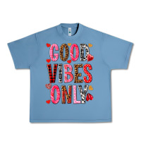 Pebble Blue good vibes only Urban Heavy Tee - NancyCooperArtShop