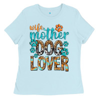 Baby Blue wife mother dog lover with paws Ladies Tee - texasbilliewilder