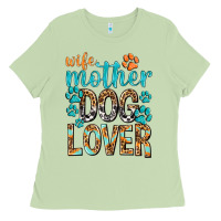 Matcha wife mother dog lover with paws Ladies Tee - texasbilliewilder