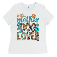 Wife Mother Dog Lover With Paws Ladies Tee | Teevron