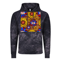 Cloud Black usa sunflower seamless pattern Vintage Hoodie - BundleAndBundleShop