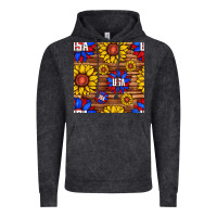 Vintage Black usa sunflower seamless pattern Vintage Hoodie - BundleAndBundleShop