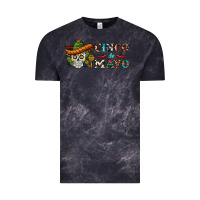 Cloud Black cinco de mayo skull Vintage Tee - BarkalooDesign