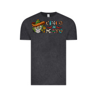 Vintage Black cinco de mayo skull Vintage Tee - BarkalooDesign