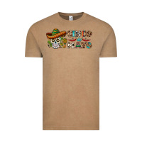 Vintage Coffee cinco de mayo skull Vintage Tee - BarkalooDesign