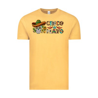 Vintage Mustard cinco de mayo skull Vintage Tee - BarkalooDesign