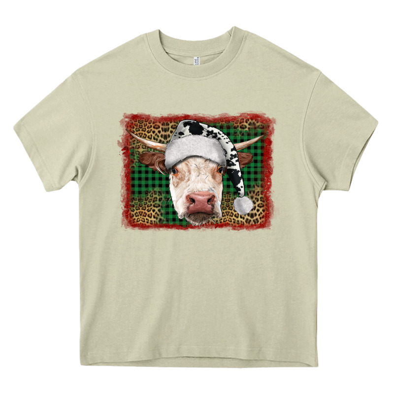 Christmas Cow With Background Heavy Core Tee by RanaPortraitStore | Teevron