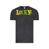 Vintage Black lucky horseshoe and four leaf clover Vintage Tee - AdoDesignShop