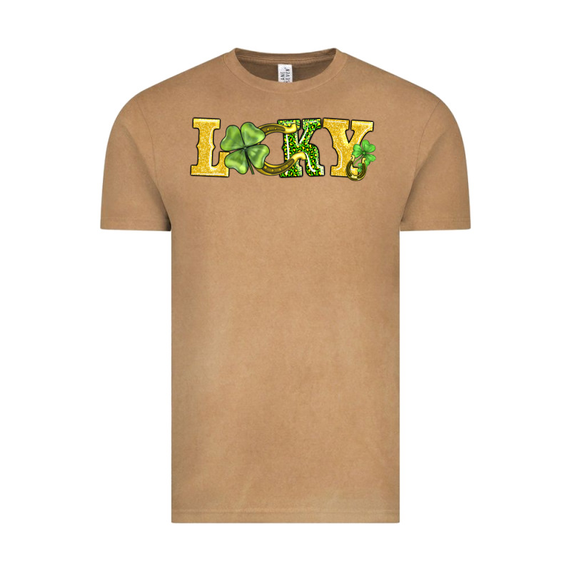 Lucky Horseshoe And Four Leaf Clover Vintage Tee by AdoDesignShop | Teevron