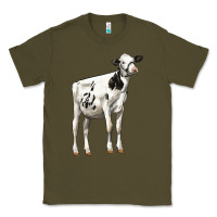 Army Green Holstein Heifer Classic Tee - LillyAllenDesigns