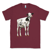 Burgundy Holstein Heifer Classic Tee - LillyAllenDesigns