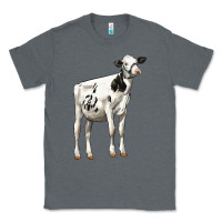 Charcoal Heather Holstein Heifer Classic Tee - LillyAllenDesigns