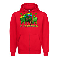 Red St. Patricks Dental Zipper Hoodie - BundleAndBundleShop