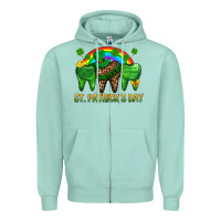 Seafoam St. Patricks Dental Zipper Hoodie - BundleAndBundleShop