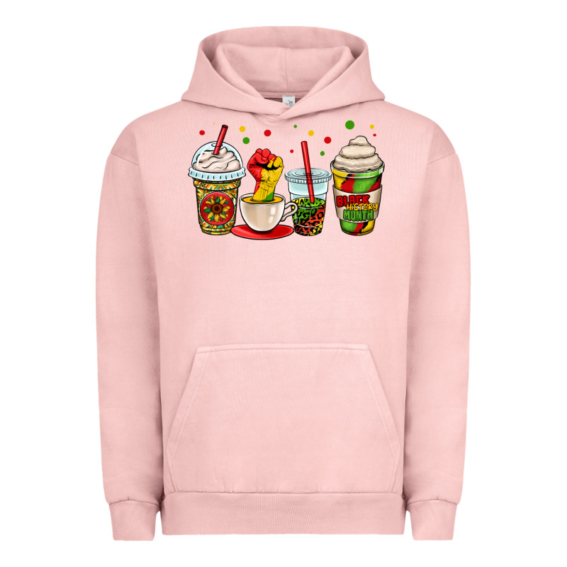 Juneteenth Bhm Coffee Cups Urban Hoodie by OliviaCreatesArt | Teevron