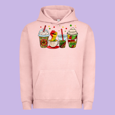 Juneteenth Bhm Coffee Cups Urban Hoodie Designed By Oliviacreatesart