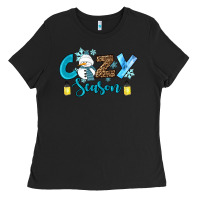 Black cozy season winter Ladies Tee - RanaPortraitStore