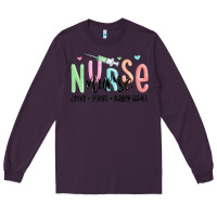 Plum coffee scrubs rubber gloves nurse Long Sleeve Tee - MaliasSmallBusiness