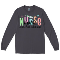 Smoke coffee scrubs rubber gloves nurse Long Sleeve Tee - MaliasSmallBusiness