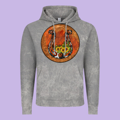 Horseshoe Circle Vintage Hoodie Designed By Jahusdesignshop