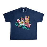 Navy he is risen cross rabbit Urban Heavy Tee - BarkalooDesign