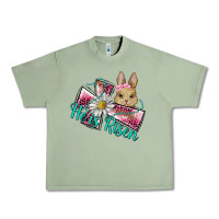Oil Green he is risen cross rabbit Urban Heavy Tee - BarkalooDesign