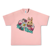 Salmon he is risen cross rabbit Urban Heavy Tee - BarkalooDesign