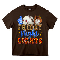 Chocolate Brown friday night lights baseball Heavy Core Tee - Zillion Design Studio