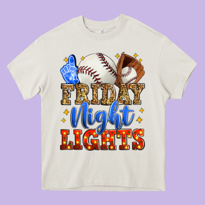Friday Night Lights Baseball Heavy Core Tee Designed By Zillion Design Studio