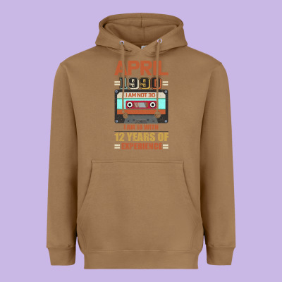 Aprıl 1990 I Am Not 30 I'm 18 With 12 Years Of Experience Heavyweight Hoodie Designed By Bettercallsaul