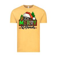 Vintage Mustard merry slothmas Vintage Tee - Jasminsmagicworld