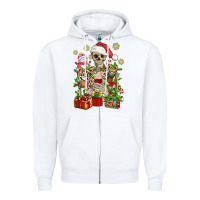White Skeleton Christmas Element Snowman Awda Zipper Hoodie - BundleAndBundleShop