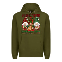 Army Green It's fine i'm fine everything is fine Premium Hoodie - NancyCooperArtShop