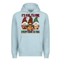Blue Mist It's fine i'm fine everything is fine Premium Hoodie - NancyCooperArtShop