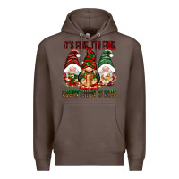 Coffee It's fine i'm fine everything is fine Premium Hoodie - NancyCooperArtShop