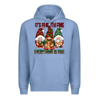 Colony Blue It's fine i'm fine everything is fine Premium Hoodie - NancyCooperArtShop