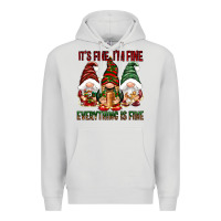 Dove Grey It's fine i'm fine everything is fine Premium Hoodie - NancyCooperArtShop