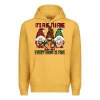 Mustard It's fine i'm fine everything is fine Premium Hoodie - NancyCooperArtShop