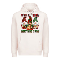Pale Pink It's fine i'm fine everything is fine Premium Hoodie - NancyCooperArtShop