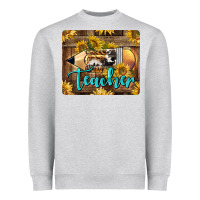 Western Teacher Pencil With Sunflowers Heavyweight Sweatshirt | Teevron