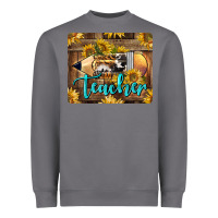 Storm Western Teacher Pencil With Sunflowers Heavyweight Sweatshirt - LillyAllenDesigns